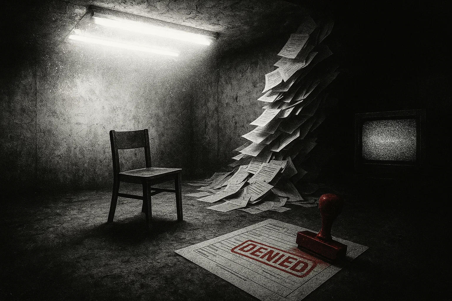 Ablehnung“ mit dunklem Schatten