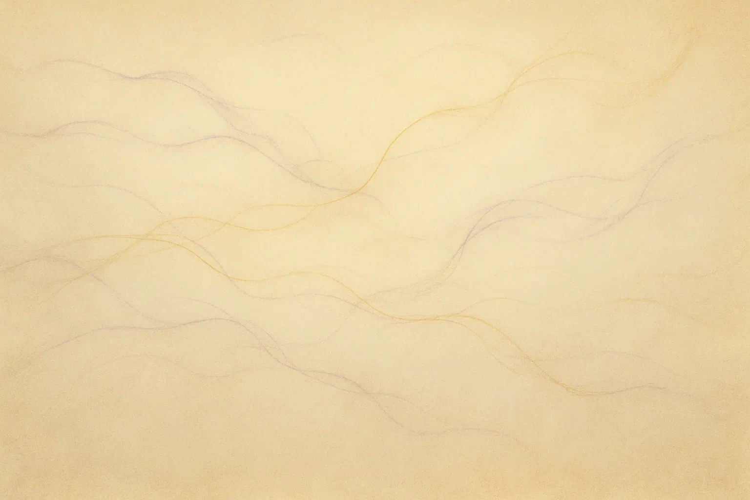 Abstrakte Lichtfäden auf hellem Grund – ein Netzwerk ohne Zentrum, das sich durchdringt und leuchtet.